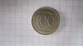 Італія і Ватикан Италия и Ватикан ^/--/^ ИТАЛИЯ. 100 ЛИР 1993 Г ^_^^^ Італія. 100 лір 1993 - фото фото фото