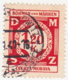 Третій Рейх (-) Третий Рейх (-) ^/--/^ Германия     (Богемия и Моравия) 1941 г. № 7 гашеная ^_^^^ Німеччина (Богемія і Моравія) 1941 р. No 7 гашена - фото фото фото