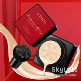 Пудра, Рум'яна Пудра, Румяна ^/--/^ Кушон для лица + спонжик Beauty Linasi Red O`CHEAL, Натуральный оттенок / Тональный крем / Крем пудра ^_^^^ Кушон для обличчя + спонжик Beauty Linasi Red O`CHEAL, Натуральний відтінок / Тональний крем / Крем пудра - фото фото фото