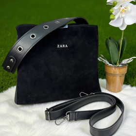 Сумки Сумки ^/--/^ Жіноча сумка замшева стиль Zara, сумочка Зара чорна натуральна замша ^_^^^ Женская сумка замшевый стиль Zara, сумочка Зара черная натуральная замша - фото фото фото