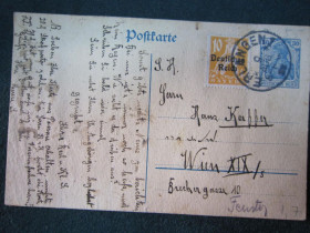 Європа Европа ^/--/^ ПОЧТОВАЯ КАРТОЧКА. ГЕРМАНИЯ .  1921 Г ^_^^^ Поштова картка. Німеччина, 1921 - фото фото фото