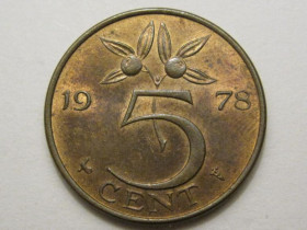 Нідерланди Нидерланды ^/--/^ Нидерланды 5 центов 1978 года 38586 ^_^^^ Нідерланди 5 центів 1978 року 38586 - фото фото фото