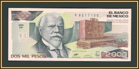 Мексика Мексика ^/--/^ Мексика 2000 песо 1989 P-86  (86 /--/ c.4) aUNC-UNC ^_^^^ Мексика 2000 песо 1989 P-86 (86 /--/ c.4) aUNC-UNC - фото фото фото