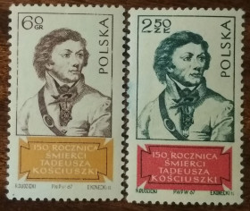 Польща Польша ^/--/^ Польша 150 лет со дня смерти Тадеуша Костюшко 1967 ^_^^^ Польща 150 років від дня смерті Тадеуша Костюшка 1967 - фото фото фото