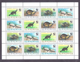 Фауна Фауна ^/--/^ Фауна . Словения 1996 г MNH  - черепахи - - WWF ^_^^^ Словенія 1996 MNH - черепахи - WWF - фото фото фото