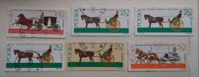 Транспорт Транспорт ^/--/^ Польша 1965 г - Конные экипажи ^_^^^ Польща 1965 — Кінні екіпажі - фото фото фото