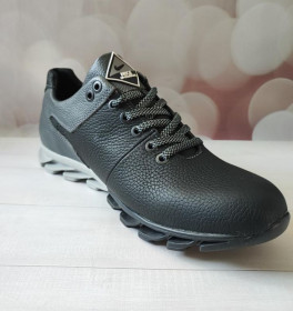 Кросівки Кроссовки ^/--/^ Чорні шкіряні кросівки ecco nike- туфлі-кросівки ^_^^^ Черные кожаные кроссовки ecco nike- туфли-кроссовки - фото фото фото