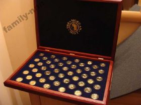 Банківські набори Банковские наборы ^/--/^ GOLD 24 KARAT  Квотеры   (Напыление 24 карат) ^_^^^ GOLD 24 KARAT Квотери (Напилення 24 карат) - фото фото фото