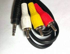 Кабелі та перехідники Кабели и переходники ^/--/^ Кабель аудио джек JACK 3.5 mm    (4 pin) на 3 RCA папа ^_^^^ Кабель аудіо джек JACK 3.5 mm (4 pin) на 3 RCA папа - фото фото фото
