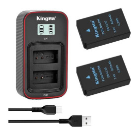 Акумулятори Аккумуляторы ^/--/^ 3-Pack KingMa Nikon EN-EL /--/ 20 (2 АКБ KingMa EN-EL /--/ 20 и 1 ЗУ на две батареи) ^_^^^ 3-Pack KingMa Nikon EN-EL /--/ 20 (2 АКБ KingMa EN-EL /--/ 20 і 1 ЗУ на дві батареї) - фото фото фото