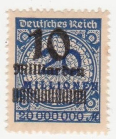 Веймарська республіка Веймарская республика ^/--/^ Германия   ( Рейх) 1923 г. №  333 * ^_^^^ Німеччина (Рейх) 1923 р. No 333* - фото фото фото