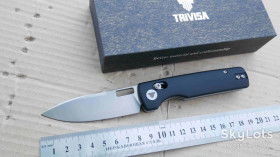 Ножі, мультітули Ножи, мультитулы ^/--/^ TRIVISA Sabretooth-BG, 14 /--/ C /--/ 28 /--/ N Stonewash, G /--/ 10 Black, Ceramic Ball Bearing, Outdoor, EDC, Crossbar Lock - фото фото фото