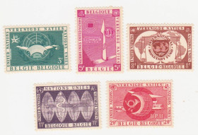 Бенілюкс Бенилюкс ^/--/^ Бельгия 1958  г. № 1108‑1112 ** серия ^_^^^ Бельгія 1958 р. No 1108-1112 ** серія - фото фото фото