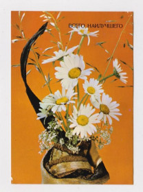 Іноземні Иностранные ^/--/^ ВСЕГО НАИЛУЧШЕГО - ЦВЕТЫ - РОМАШКИ  1970-е гг.   ПОЛЬША  чистая   ^_^^^ Всього найбільшого - квіти - РОМАШКИ 1970-і рр.. Польща чиста - фото фото фото
