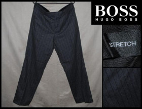 Штани Брюки ^/--/^ Брендові чоловічі теплі штани hugo boss , смужка, дорога шерсть ^_^^^ Брэндовые мужские теплые штаны hugo boss, полоска, дорога шерсть - фото фото фото