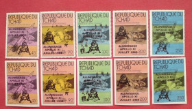 Освоєння космосу Освоение космоса ^/--/^ Чад Chad Space 1979 Mi  861-865 10 /--/ th anniversary of Apollo 11 MNH ^_^^^ Чад Chad Space 1979 Mi 861-865 10 /--/ th anniversary of Apollo 11 MNH - фото фото фото