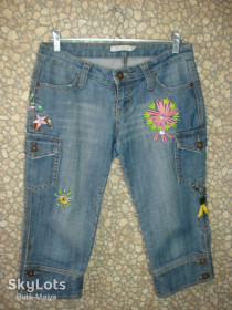 Бриджі Бриджи ^/--/^ Джинсовые капри  с карманами  &amp;quot;CARS JEANS&amp;quot; 46-48 р ^_^^^ Джинсові капрі з кишенями &amp;quot;CARS JEANS &amp;quot; 46-48 р - фото фото фото