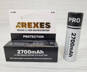 Ліхтарі, ліхтарики Фонари, фонарики ^/--/^ Аккумулятор Arexes 18650 Li-Ion 2700 mAh, 3.7 /--/ v ^_^^^ Акумулятор Arexes 18650 Li-Ion 2700 mAh, 3.7 /--/ v - фото фото фото