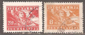 Інші країни Другие страны ^/--/^ Югославия 1947 Sc.211,214 гаш. ^_^^^ Югославія 1947 Sc.211,214 гаш. - фото фото фото