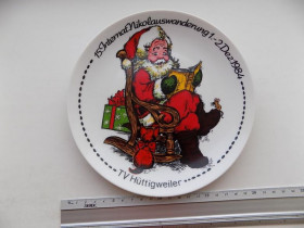 Інше Другое ^/--/^ Тарелка настенная керамика Дед Мороз 1984 год Bavaria Германия  d - 19 см ^_^^^ Дід Мороз 1984 Bavaria Німеччина d - 19 см - фото фото фото