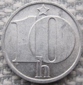 Чехословаччина Чехословакия ^/--/^ Чехословакия 10 геллеров 1986 года 13191 ^_^^^ Чехословаччина 10 геллерів 1986 13191 - фото фото фото