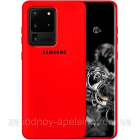 Чохли, бампера Чехлы, бампера ^/--/^ Samsung S /--/ 20 Ultra G /--/ 988 Силиконовый чехол Микрофибра (красный) ^_^^^ Samsung S /--/ 20 Ultra G /--/ 988 Силіконовий чохол Мікрофібра (червоний) - фото фото фото