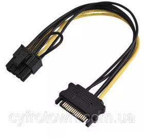 Відеокарти Видеокарты ^/--/^ Перехідник живлення відеокарт Sata male на 6 pin 8 pin новий ^_^^^ Переходник питания видеокарт Sata male на 6 pin 8 pin новый - фото фото фото
