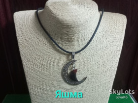 Підвіски Подвески ^/--/^ Подвеска месяц - яшма на каучуковом шнурке. ^_^^^ Підвіска місяць - яшма на каучуковому шнурці. - фото фото фото