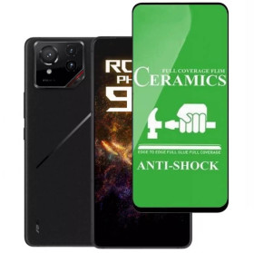 Чохли, бампера Чехлы, бампера ^/--/^ Захисне скло-плівка Fiji Ceramics для Asus ROG Phone 9 / ROG Phone 9 Pro повна проклейка чорний ^_^^^ Защитное стекло-пленка Fiji Ceramics для Asus ROG Phone 9 / ROG Phone 9 Pro полная проклейка черный - фото фото фото