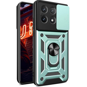 Чохли, бампера Чехлы, бампера ^/--/^ Чохол Fiji Camera Defence для Poco X /--/ 6 Pro 5 /--/ G бампер із захистом камери та підставкою Green ^_^^^ Чехол Fiji Camera Defence для Poco X /--/ 6 Pro 5 /--/ G бампер с защитой камеры и подставкой Green - фото фото фото