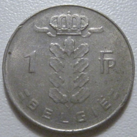 Бельгія Бельгия ^/--/^ Бельгія 1 франк 1976 року Belgie 42675 ^_^^^ Бельгия 1 франк 1976 года Belgie 42675 - фото фото фото