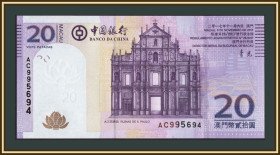 Інші Другие ^/--/^ Макао 20 патак 2017 P-109  (109 /--/ с) UNC ^_^^^ Макао 20 патак 2017 P-109 (109 /--/ с) UNC - фото фото фото