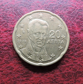 Греція Греция ^/--/^ Греция Греція 20 євроцентів 2009 ^_^^^ Греция 20 евроцентов 2009 - фото фото фото