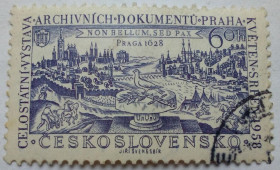 Чехословаччина Чехословакия ^/--/^ Чехословакия 1958 Архивные документы, 60 /--/ Н, гашеная ^_^^^ Чехословаччина 1958 Архівні документи, 60 /--/ Н, гашена - фото фото фото