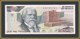 Мексика Мексика ^/--/^ Мексика 2000 песо 1987 P-86  (86 /--/ b.10) UNC ^_^^^ Мексика 2000 песо 1987 P-86 (86 /--/ b.10) UNC - фото фото фото