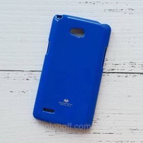 Зарядні пристрої Зарядные устройства ^/--/^ Чохол для LG L /--/ 80 (D /--/ 380) силіконовий, синій, Goospery ^_^^^ Чехол LG L /--/ 80 D /--/ 380 для телефона силиконовый Dark Blue - фото фото фото