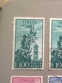 Флора Флора ^/--/^ Италия Флора Транспорт Самолет 1955 ^_^^^ Італія Флора Транспорт Літак 1955 - фото фото фото