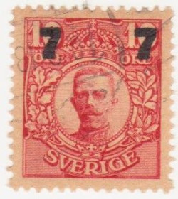 Скандинавія Скандинавия ^/--/^ Швеция 1918 г. №  109 гашеная ^_^^^ Швеція 1918 р. No 109 гашена - фото фото фото