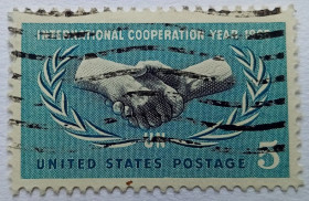 Північна Америка Северная Америка ^/--/^ США 1965 Международная кооперация, гашеная ^_^^^ 1965 — Міжнародна кооперація, гашена - фото фото фото