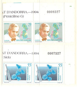Малі Держави Європи Малые Государства Европы ^/--/^ ZM Андорра 1994 г MNH - личности - пары ^_^^^ ZM Андорра 1994 MNH - особистості - фото фото фото