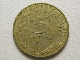 Франція Франция ^/--/^ Франция 5 сантимов 1978 года 38255 ^_^^^ Франція 5 сантимів 1978 38255 - фото фото фото