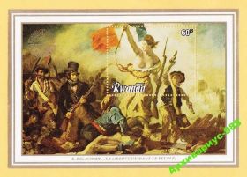 Інші країни Другие страны ^/--/^ ЖИВОПИСЬ 1982 Руанда Революция Флаг Дети ДЕЛАКРУА ^_^^^ 1982 Революція Прапор Діти ДЕЛАКРУА - фото фото фото