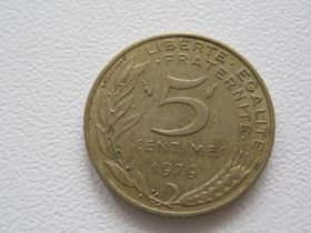 Франція Франция ^/--/^ Франция 5 сантимов 1979 года #16049 ^_^^^ Франція 5 сантимів 1979 року #16049 - фото фото фото