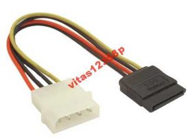 Шлейфи, перехідники Шлейфы, переходники ^/--/^ Переходник 4-pin Molex IDE на 15 Pin SATA  HDD ^_^^^ Перехідник 4-pin Molex IDE на 15 Pin SATA HDD - фото фото фото