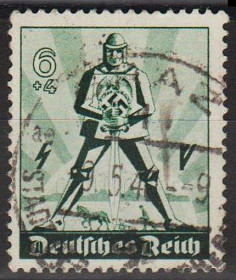 Третій Рейх (-) Третий Рейх (-) ^/--/^ 1940 - Рейх - День праці Mi.745 _гаш ^_^^^ 1940 — Рейх — День труда Mi.745 - фото фото фото