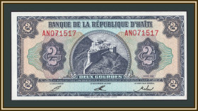 Карибський басейн Карибский бассейн ^/--/^ Гаити 2 гурда 1992 P-260  (260 /--/ a) UNC ^_^^^ Гаїті 2 гурду 1992 P-260 (260 /--/ a) UNC - фото фото фото