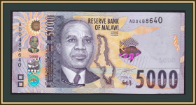 Малаві Малави ^/--/^ Малави 5000 квача 2021 P-71 UNC Новинка! ^_^^^ Малаві 5000 квача 2021 P-71 UNC Новинка! - фото фото фото