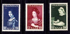 Інше Другое ^/--/^ СААР / SAAR  1956 г MNH -  шедевры живописи ^_^^^ СААР / SAAR 1956 MNH - шедеври живопису - фото фото фото