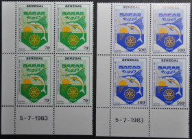 Інше Другое ^/--/^ Сенегал Фауна Рыбы Международные организации Ротари Rotary 1983 Серия в квартах ^_^^^ Сенегал Фауна Риби Міжнародні організації Ротарі Rotary 1983 Серія в квартах - фото фото фото