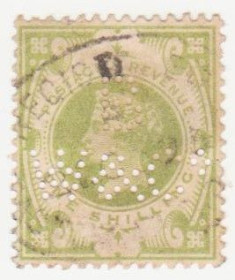 Великобританія Великобритания ^/--/^ Англия   1887 /--/ г..№ 97 гашеная перфин ^_^^^ Англія 1887 р. No 97 гашена перфін - фото фото фото